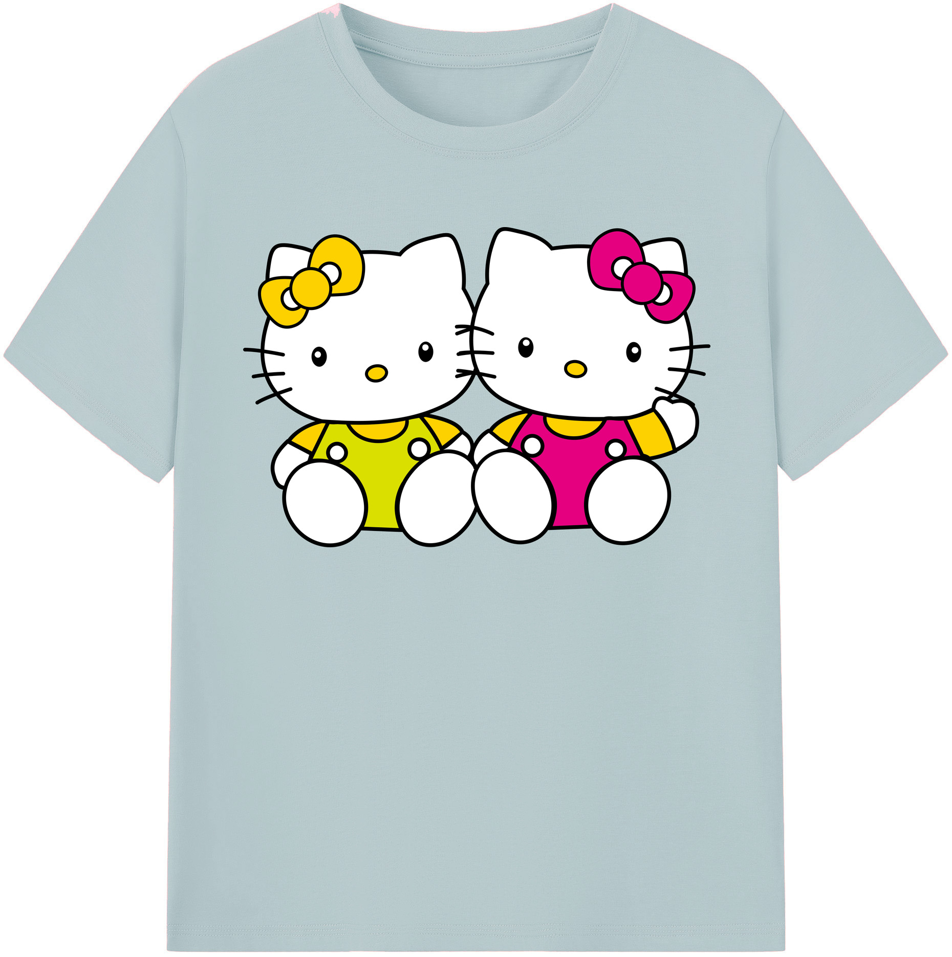 （画像用） Hello Kitty ハローキティ 綿100％半袖Tシャツ（フロントプリント）